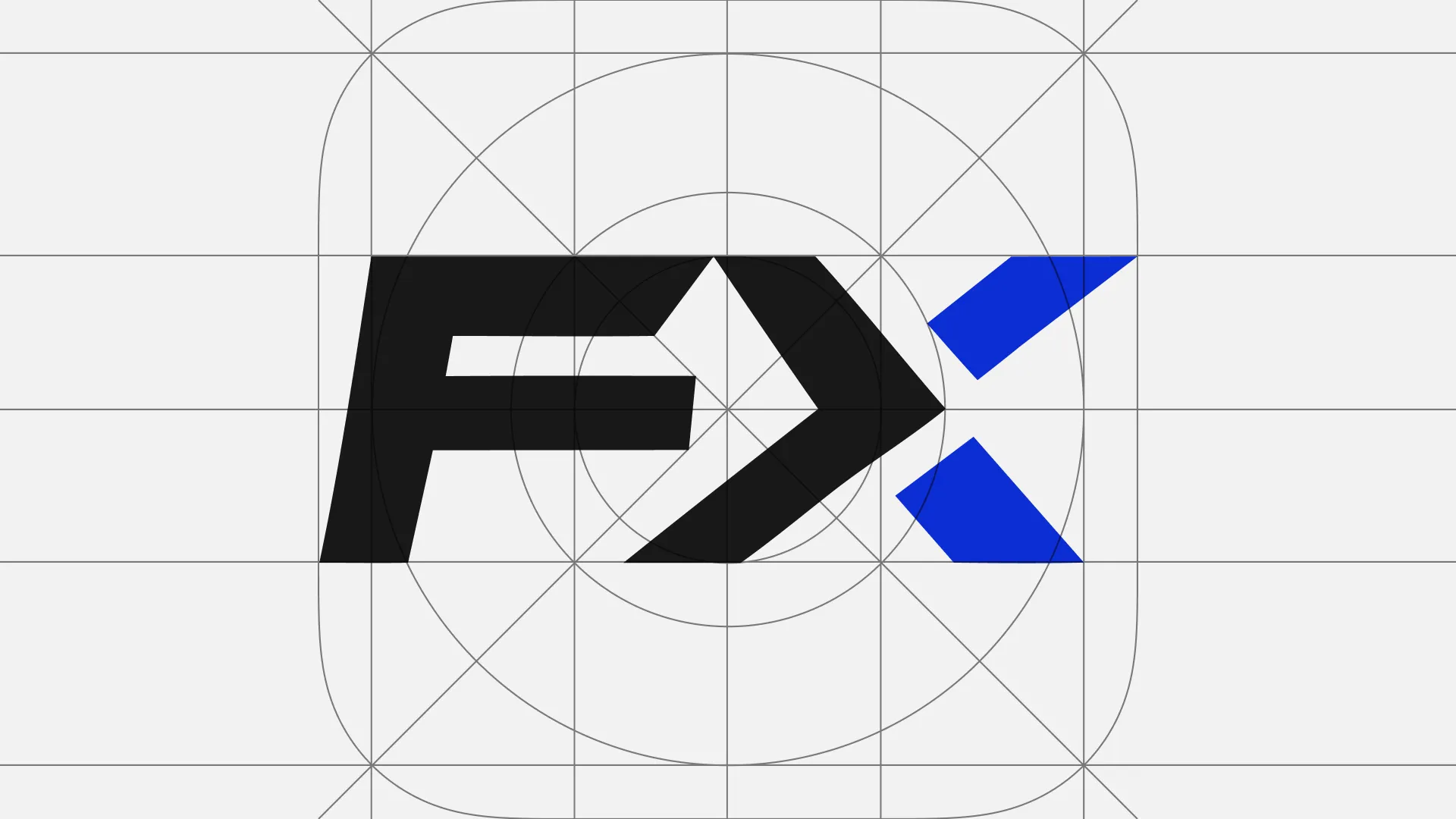 Grid de construção da logo FollowX